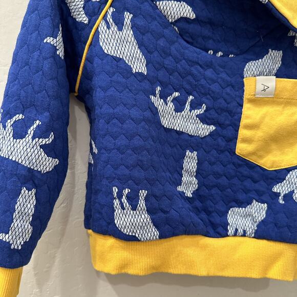 Alba of Denmark Blue & Yellow Wolf Jacket - Picture 4 of 6